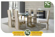 میز ناهار خوری استیل طرح قلاب